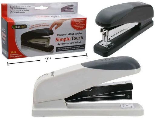 Desk Tech Executive Easy Press Desk Top Stapler, 26/6, box