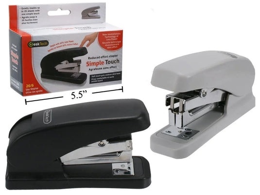 Desk Tech Easy Press Desktop Stapler, 26/6, bx