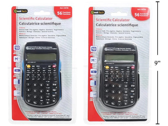 Desk Tech Scientific Calculator, 10+2 Digit, clam pack