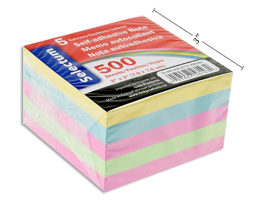 500 SHT SELF ADHESIVE NOTES 3X3"