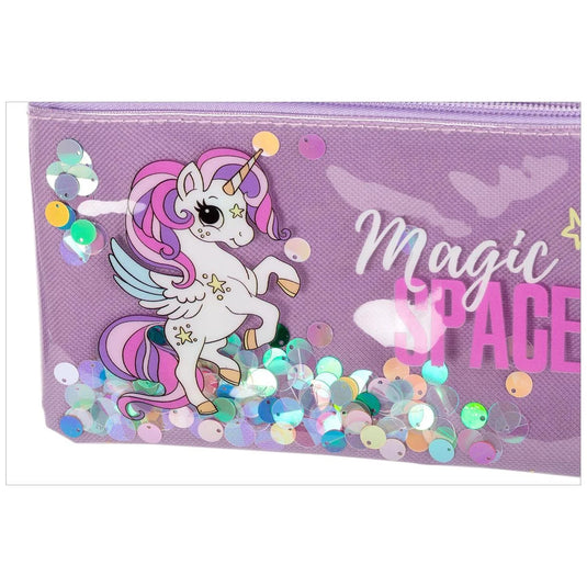 O.Wks.Sequin Shaker Pencil Case, Opp+hangtag