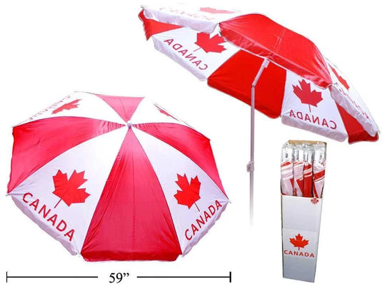 Canada Beach Umbrella, 59" Dia., cht (w/SILVER COATING UPF0+)