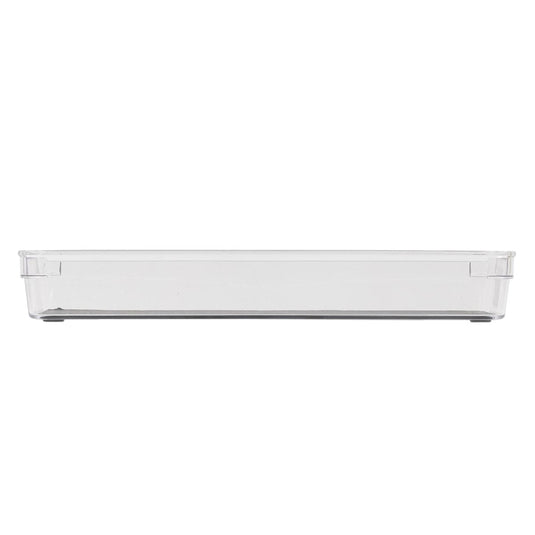 L.Gourmet Non-Slip Clear Drawer Organizer,32.4x9.2x4.5cm,col.label