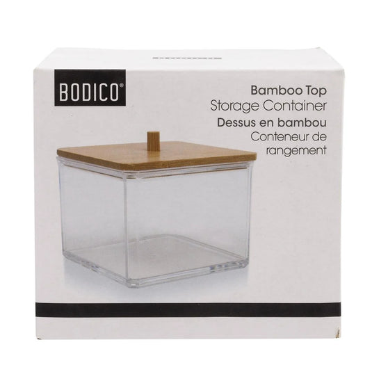 Square Container With Bamboo Lid