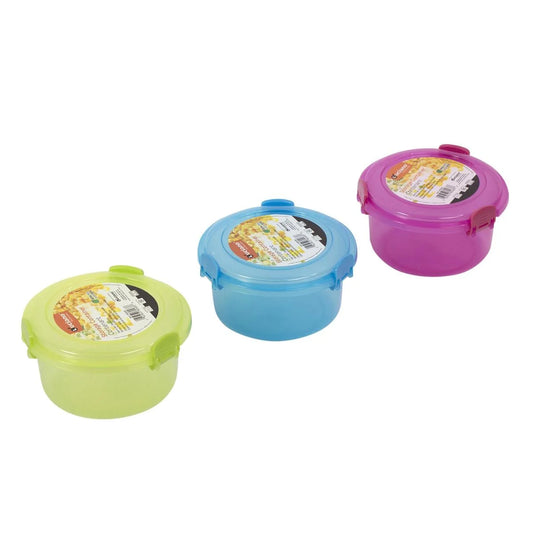 Luciano 21oz Round Container w/ Clip Lock, K/D