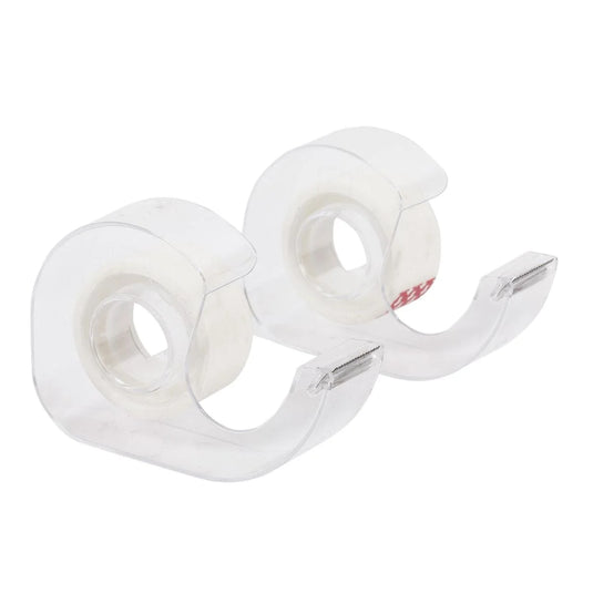 Desk Tech 2pk Invisible Tapes set w/ Dispensers (19MMx7.6M)