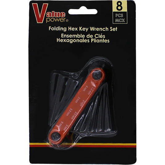 Hex Key Set 8 Pc Folding