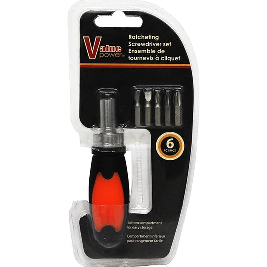 Screwdriver Ratcheting Set 6 Pc