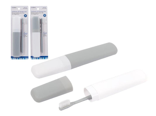 Global, Travel Toothbrush w Storage Case,ultra soft, bc