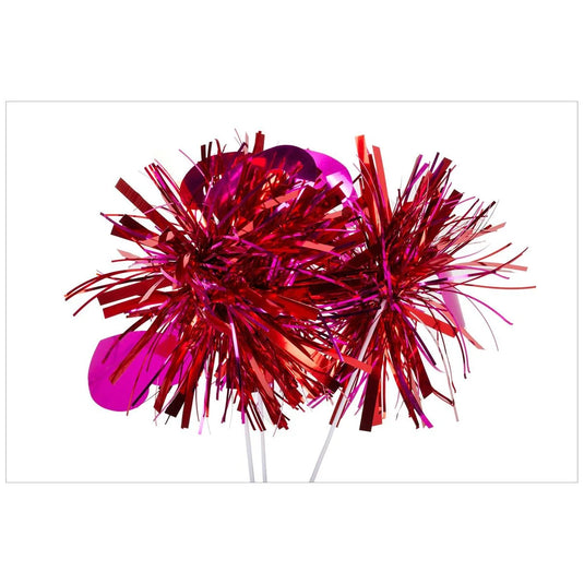 V'tine Tinsel Flower Pick, 18"x5.9", cht