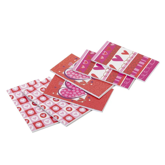 V'tines 6pk Mini Notepads, 3asst. , pbh; size: 2.25"x4", 20 sheets