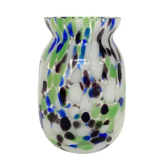 Speckled Bubble Glass Vase, Multi, 4.75"D x 6.75"H